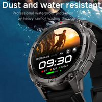 HT53 Smartwatch GPS-Tracking 650mAh Akku BT-Anruffunktion Outdoor-Bergsteigeruhr Taschenlampe Wasserdichte Gesundheitsuhr für Herren