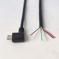 Cable Micro USB de 5 Hilos con Ángulo Recto de 90 Grados