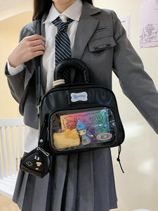 Mochila Ita Personalizada con Temática de Caballero, Lona Resistente, Diseño de Escudo Élite, con Ventana Transparente para Eventos de Anime, Cosplay y Viajes Diarios - Product Image 3