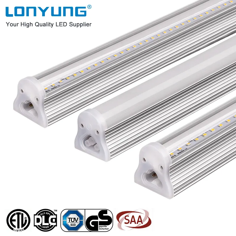 DLC 12 인치 1200mm 18-19 와트 T8 통합 Led Batten 튜브 라이트, 28W 8Ft 40W 교체 형광 1500mm Led 튜브 T8 램프