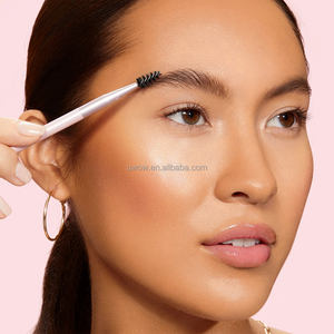 0065 Rose Personnalisé Portable Prix de Gros Kit de Pinceaux de Maquillage Double Embout pour Sourcils et Lèvres, Fournisseur - Product Image 5