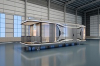 Cabane modulaire préfabriquée Bright Prefabricated Apple Cabin avec panneaux entièrement vitrés pour projets de villégiature et de glamping