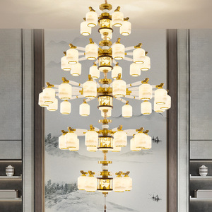 Lámpara de Techo Moderna Minimalista de Estilo Chino, Luz LED, Múltiples Cabezales Redondos, para Sala de Estar, Hogar, E27, Control por Interruptor - Product Image 2