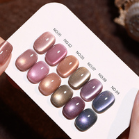 8g 9 Couleurs Maillard Cateye Gel Vernis À Ongles Magnétique À Changement De Couleur Diamant Écrasé Vernis À Ongles Gel Pour Les Yeux De Chat