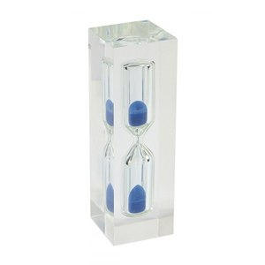 Reloj de Arena de Plexiglás Azul - H 8cm - Producto para Registro de Tiempo - Product Image 1