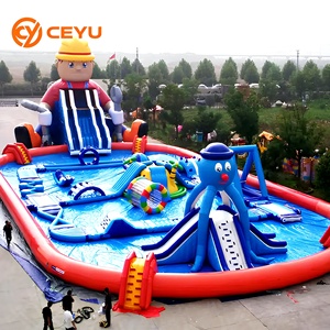 Ceyu Massive Adventure, <span class=keywords><strong>parc</strong></span> aquatique gonflable commercial avec <span class=keywords><strong>piscine</strong></span>, impression numérique, certifié TUV, pour <span class=keywords><strong>parc</strong></span> à thème gonflable - Product Image 1