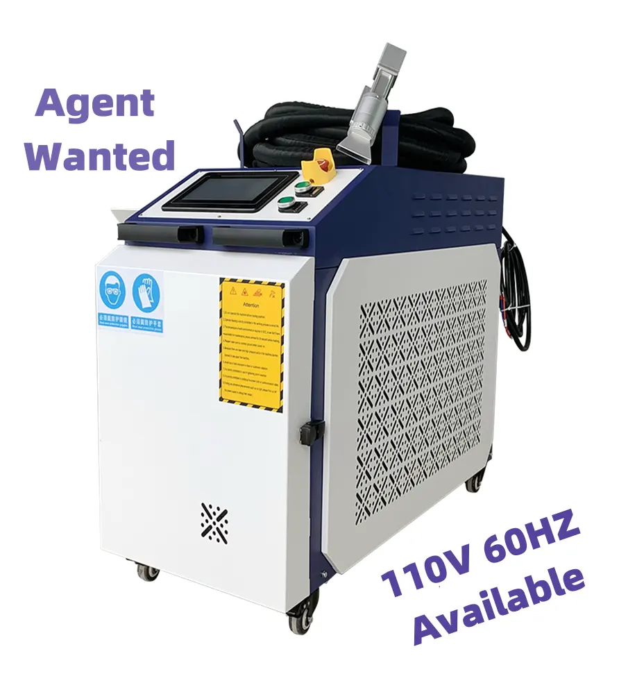 Hot Product! 1000w 2000w 3000w continuous fiber laser cleaning machine metal concrete stone paint oil rust removal 110V 60HZ