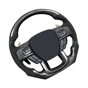 Volant en fibre de carbone d'origine pour <span class=keywords><strong>Ford</strong></span> F150 <span class=keywords><strong>Raptor</strong></span> <span class=keywords><strong>2021</strong></span> 2022 2023, mise à niveau de l'intérieur de la voiture - Product Image 3