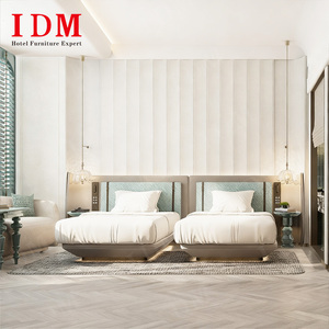 IDM Tùy Chỉnh Sang Trọng Hiện Đại Thân Thiện Với Môi Sồi Gỗ Rắn Khung Khách Sạn Nội Thất Phòng Ngủ Bộ FF & E Vua/Nữ Hoàng Kích Thước Cho Sao Khách Sạn - Product Image 6