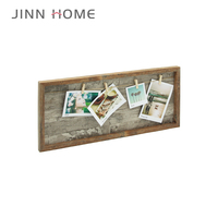 Penjepit Dinding Kayu Coklat Rustic Jinnhome, Tempat Tali Rami, Bingkai Foto Kolase Lanskap Cetak Sablon Sutra