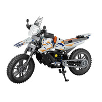 Bloques de Construcción de Motocicleta Todoterreno para Niños, Rompecabezas de Piezas Pequeñas, Juguete de Ensamblaje, Colección de Adornos