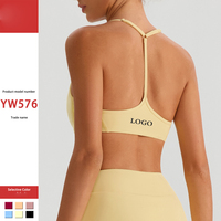 Soutien-gorge de sport OEM pour femme, maintien élevé, bretelles en Y réglables, séchage rapide, rembourré, coussinets amovibles, confortable, pour gym, yoga, fitness