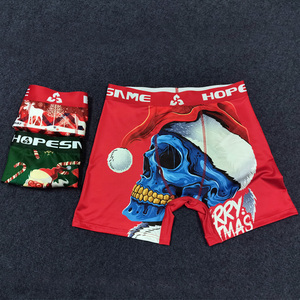 Boxer da Uomo Personalizzati Regalo di Natale Traspiranti Intimo Essenziale Mutande da Uomo Taglie Forti con Stampe Disegnate Boxer Aderenti da Uomo - Product Image 1