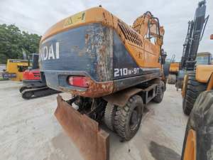 Excavatrice sur pneus Hyundai 210W d'occasion de haute qualité, 22 tonnes, prix d'usine, machines de construction, équipement lourd, moteur de pompe, moteur principal - Product Image 3