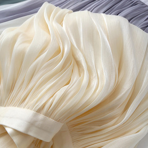 Elegant Summer Organza Midi <strong>Skirt</strong> for Women Slim Fit Slimming A-Line with Glossy Silk Casual <strong>Digital</strong> <strong>Print</strong> Ruched Decoration