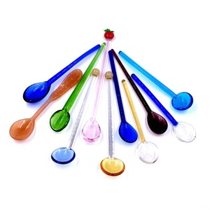 Cucharas Redondas Pequeñas de Cristal de <span class=keywords><strong>Murano</strong></span> Hechas a Mano, Coloridas, para Café, Postre, Decoración de Mesa, Venta al Por Mayor - Product Image 6
