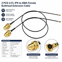 Kabel MHF RF 1.13MM 0.81MM SMA Female PCB Panel Mount ke U.FL MHF Female WIFI Antena Kabel Ekstensi Pigtail Koaksial RF