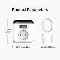 Nouvelle prise intelligente programmable avec thermostat Wi-Fi pour la compatibilité avec les appareils en plastique, application iOS/Android, DC/AC 90-250V 16A