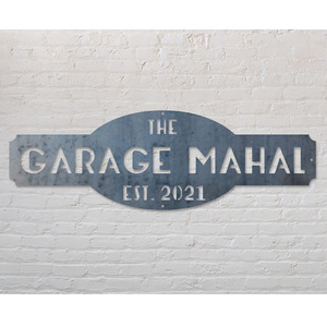 Arte Metálico Ovalado para Pared de Garaje, Decoración Grabada con Corte Láser para Sala de Estar o Garaje - Product Image 2