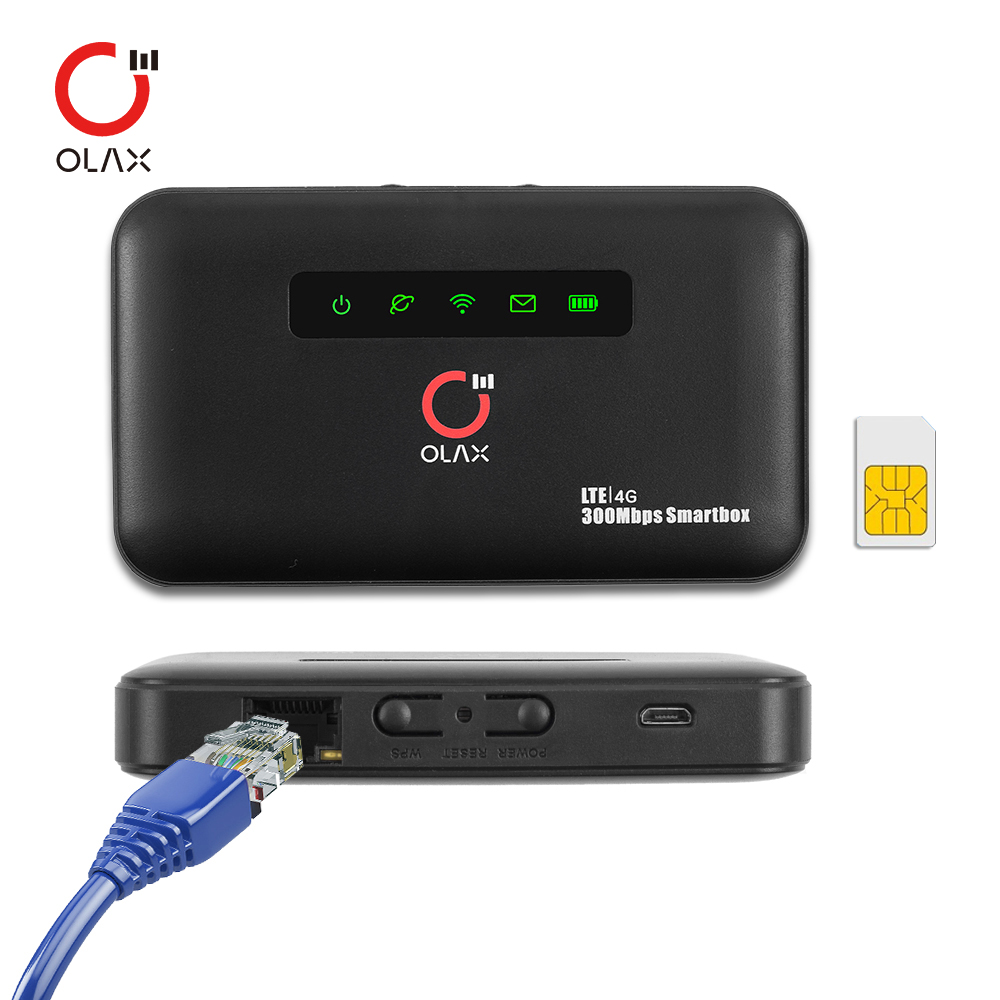 Роутер точки доступа OLAX MF6875 4G, LTE Wi-Fi RJ45 модем WiFi 300 Мбит/с, лучший роутер 4g Wi-Fi