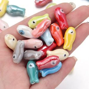 Lindo colorido porcelana doble cara pescado joyería hacer colorido dibujo pulsera Decoración Accesorios estilo chino - Product Image 2
