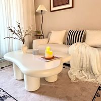 Moderne Durable Bois Petit Appartement Table Basse Crème Couleur Nuage Style Salon Meubles De Maison Plusieurs Tailles Disponibles