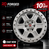Rines de Aleación Forjada de 17, 18, 19, 20 y 21 Pulgadas para Camionetas, SUV y Camiones, Rines Todoterreno con Beadlock para Ford F-150, 250, 350, GTR, Patrol 6