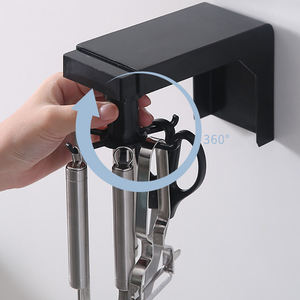 Crochet télescopique rotatif E1700 en gros – Outil de rangement simple pour cuisine, support mural en plastique pour cuillères - Product Image 6