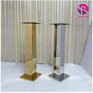 Support à fleurs en métal pour table de mariage, centre de table doré <span class=keywords><strong>brillant</strong></span> pour décoration de mariage en intérieur - Product Image 6