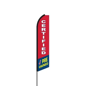 48h Fast Delivery Promotional Product Feather Banner Flags Wind-proof Customized Certified Pre Owned Swooper Feather Flag