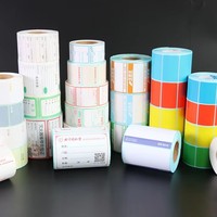 Autocollants imprimés avec code-barres Rouleaux d'étiquettes thermiques Autocollants adhésifs imperméables 50x30x800 étiquettes par rouleau