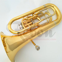 Weifang Rebon Bb Key High Quality Electrophoresis Gold Baritone Tuba