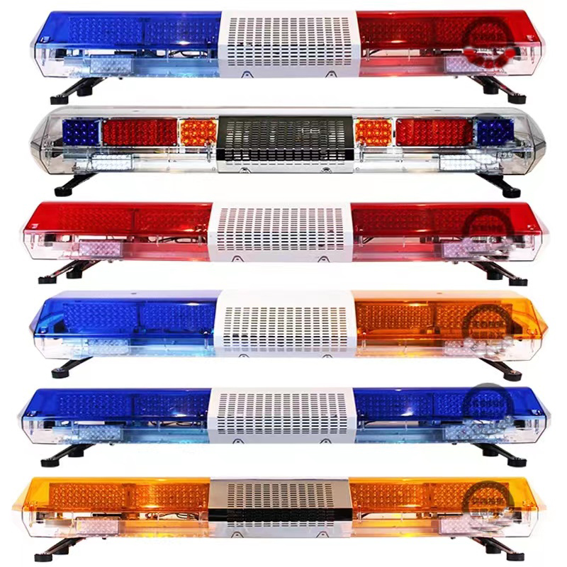 Led Emergency Long Row Warning Light WST-1900 Cross Country Traffic Police with Siren and Speaker