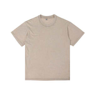 T-shirt en coton épais délavé style rétro, coupe décontractée, unisexe, pour femme, vente en gros, broderie personnalisée OEM, hauts streetwear - Product Image 1