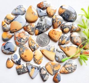 Natural Maligano Jasper mezcla forma cabujón piedra preciosa suelta para la fabricación de joyas único estampado piedra pulida Ideal para anillos - Product Image 2