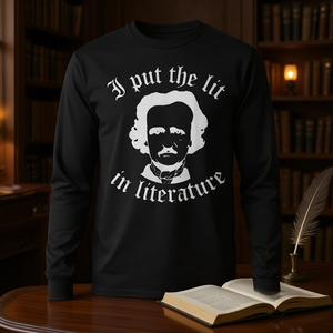 T-shirt a maniche lunghe I Put The Lit In Literature Poe - Product Image 3