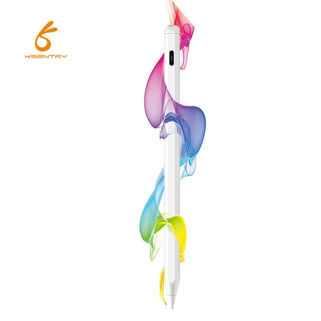 Tilt-Sensitive Magnetic Active Stylus Pen with Replaceable POM Tip, Palm Rejection, and Wireless Charging for IPad, Custom Logo