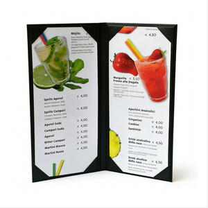Carpeta <span class=keywords><strong>de</strong></span> Menú Personalizada <span class=keywords><strong>de</strong></span> Cuero PU con Esquinas Reforzadas para Tiendas, Bares, Hoteles, Cafeterías y Restaurantes - Product Image 4