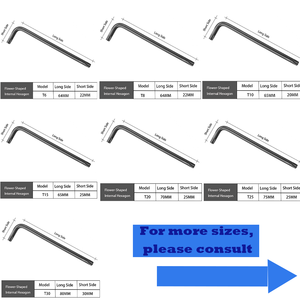 Industrial Grade Torx <strong>Star</strong> Hex <strong>Key</strong> Wrench <strong>Set</strong> L Shaped Metric Carbon Steel Black Oxide Hand <strong>Tool</strong> for Screw Bolt Fastening Repair - Product Image 3