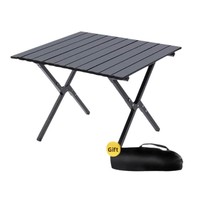 Table et chaise pliantes d'extérieur, table à roulettes, ensemble d'équipement portable pour camping et pique-nique, mobilier d'extérieur rectangulaire