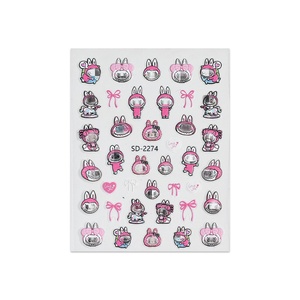 Niedlicher Charakter Nagel aufkleber Beliebte 5D Relief <span class=keywords><strong>Nail</strong></span> Art Aufkleber Dekoration - Product Image 2
