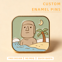 Épinglette personnalisée en alliage de zinc avec émail souple et impression UV, motif dessin animé moderne et mignon, pour cadeaux promotionnels d'entreprise