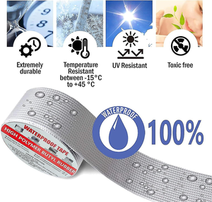 <span class=keywords><strong>Bande</strong></span> de caoutchouc butyle auto-adhésive très collante feuille d'aluminium réparation de fuite de toit étanche EPDM matériau membrane d'étanchéité butyle - Product Image 5