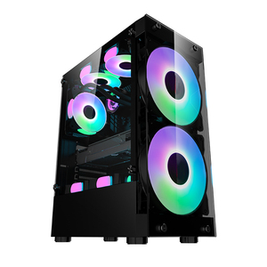 Bảng Điều Khiển Phía Trước Máy Tính Để Bàn <span class=keywords><strong>Atx</strong></span> Bằng Nhựa Có Bộ Làm Mát Nguồn Vỏ Máy Tính Matx Chơi Game RGB Sang Trọng - Product Image 1