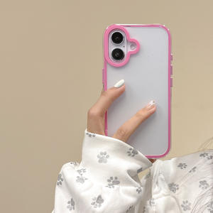 Coque de téléphone transparente simple 3 en 1 mate anti-chute, adaptée à l'iPhone 16 Pro Max - Product Image 4