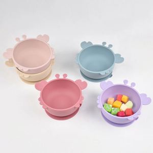 Vaisselle OEM ODM au design crabe, bol souple multicolore à ventouse pour l'introduction alimentaire des enfants - Product Image 2