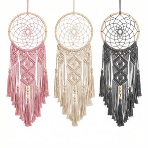 Offre Spéciale Attrape-rêves en macramé fait main, Décoration murale bohème, Ornements suspendus personnalisés pour cadeau de mariage, souvenir de fête, vente en gros - Product Image 1