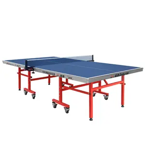 High Quality Custom Design 18Mm Thickness Indoor Folding Folded Double Foldable Pingpong Table Tennis