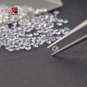 Bijoux Baifu de qualité supérieure, résistants à la chaleur, synthétiques, ronds, 12 #   Saphir blanc - Product Image 2