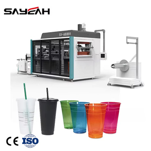 Fully Automatic Disposable <strong>Plastic</strong> PP PET PVC PS Water Juice Coffee Yogurt <strong>Plastic</strong> <strong>Cup</strong> Thermoforming <strong>Machine</strong> - Product Image 1